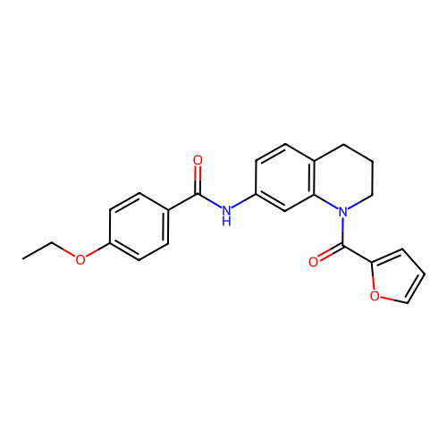 4-ethoxy-N-[1-(furan-2-carbonyl)-1,2,3,4-tetrahydroquinolin-7-yl]benzamide structure