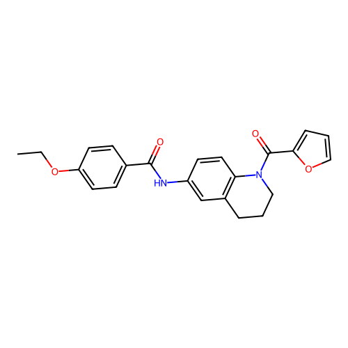 4-ethoxy-N-[1-(furan-2-carbonyl)-1,2,3,4-tetrahydroquinolin-6-yl]benzamide structure