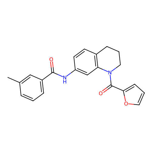N-[1-(furan-2-carbonyl)-1,2,3,4-tetrahydroquinolin-7-yl]-3-methylbenzamide structure