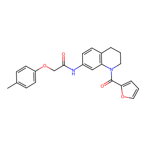 N-(1-(furan-2-carbonyl)-1,2,3,4-tetrahydroquinolin-7-yl)-2-(p-tolyloxy)acetamide structure