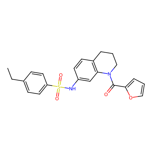 4-ethyl-N-[1-(furan-2-carbonyl)-3,4-dihydro-2H-quinolin-7-yl]benzenesulfonamide structure