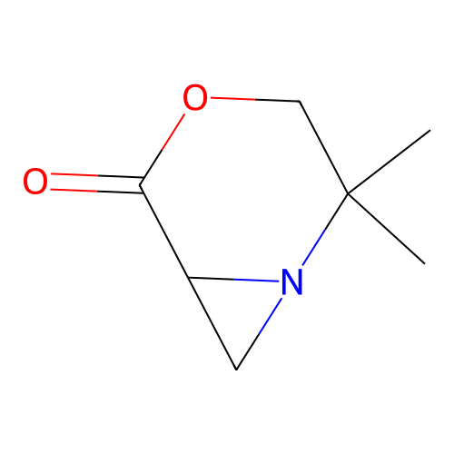 2,2-Dimethyl-4-oxa-1-azabicyclo[4.1.0]heptan-5-one structure