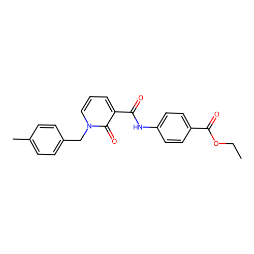 Ethyl 4-[[1-[(4-methylphenyl)methyl]-2-oxopyridine-3-carbonyl]amino]benzoate structure