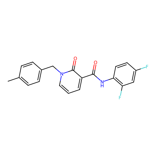N-(2,4-difluorophenyl)-1-[(4-methylphenyl)methyl]-2-oxopyridine-3-carboxamide structure