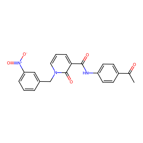 N-(4-acetylphenyl)-1-(3-nitrobenzyl)-2-oxo-1,2-dihydropyridine-3-carboxamide structure