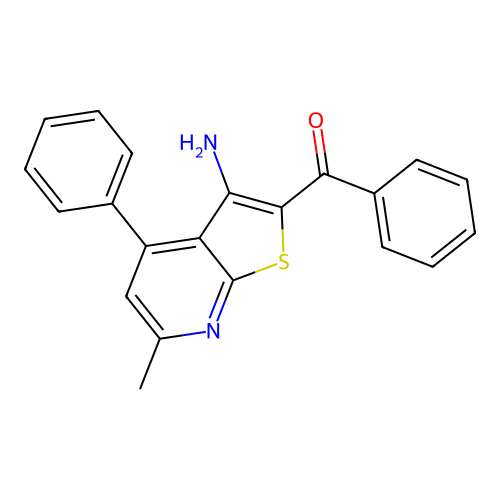 (3-Amino-6-methyl-4-phenylthieno[2,3-b]pyridin-2-yl)(phenyl)methanone structure