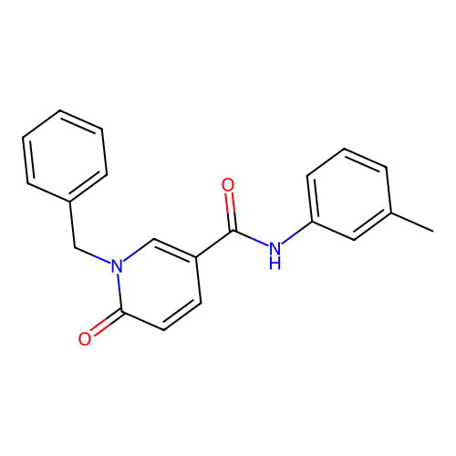 1-benzyl-N-(3-methylphenyl)-6-oxopyridine-3-carboxamide structure