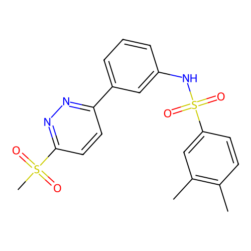 3,4-dimethyl-N-[3-(6-methylsulfonylpyridazin-3-yl)phenyl]benzenesulfonamide structure