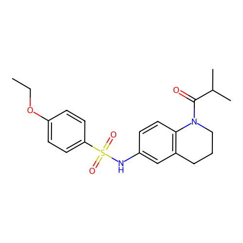 4-ethoxy-N-(1-isobutyryl-1,2,3,4-tetrahydroquinolin-6-yl)benzenesulfonamide structure