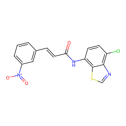 (E)-N-(4-chlorobenzo[d]thiazol-7-yl)-3-(3-nitrophenyl)acrylamide structure