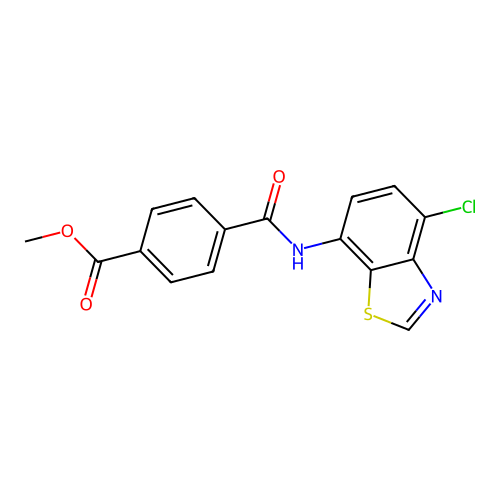 Methyl 4-[(4-chloro-1,3-benzothiazol-7-yl)carbamoyl]benzoate structure
