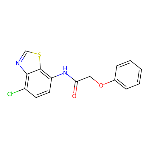 N-(4-chloro-1,3-benzothiazol-7-yl)-2-phenoxyacetamide structure