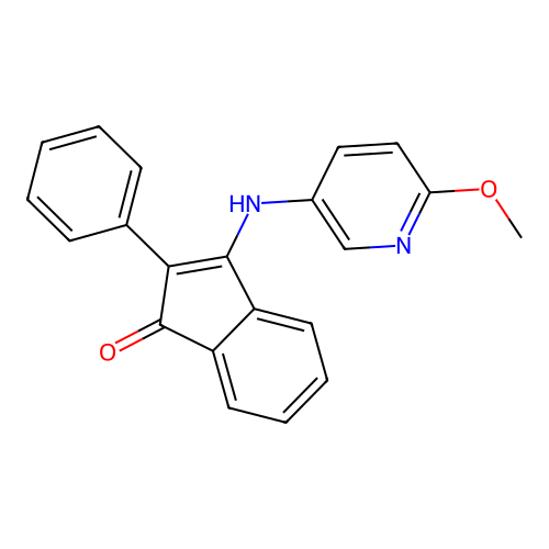 3-[(6-Methoxypyridin-3-yl)amino]-2-phenylinden-1-one structure