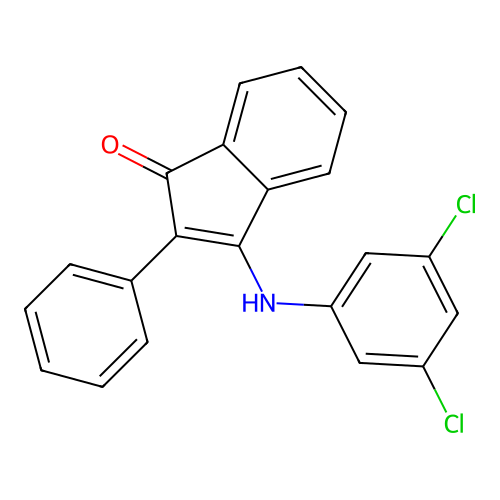 3-(3,5-dichloroanilino)-2-phenyl-1H-inden-1-one structure