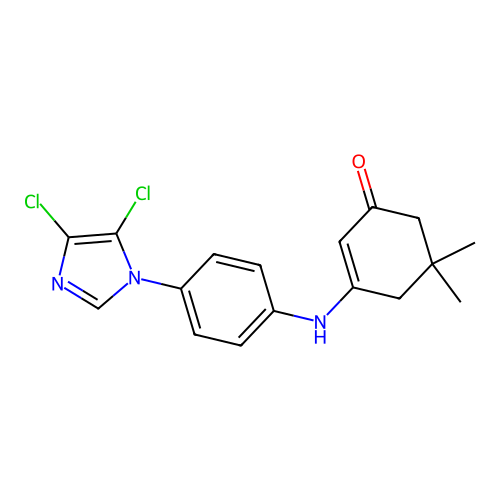 3-[4-(4,5-dichloro-1H-imidazol-1-yl)anilino]-5,5-dimethyl-2-cyclohexen-1-one structure