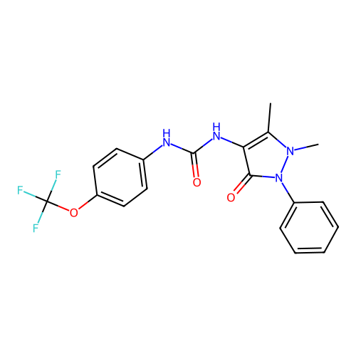 1-(1,5-Dimethyl-3-oxo-2-phenylpyrazol-4-yl)-3-[4-(trifluoromethoxy)phenyl]urea structure