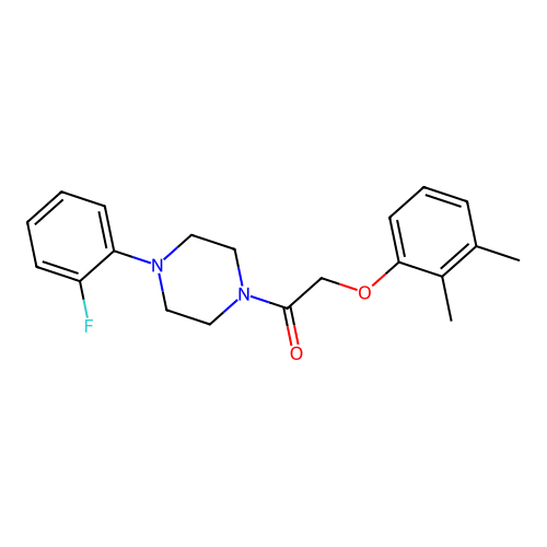 2-(2,3-Dimethylphenoxy)-1-[4-(2-fluorophenyl)piperazin-1-yl]ethanone structure
