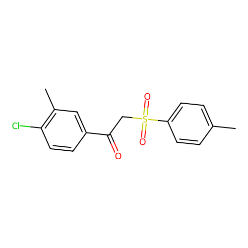 1-(4-Chloro-3-methylphenyl)-2-(4-methylphenyl)sulfonylethanone structure