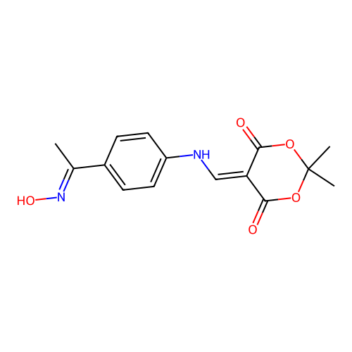 5-{[4-(Hydroxyethanimidoyl)anilino]methylene}-2,2-dimethyl-1,3-dioxane-4,6-dione structure
