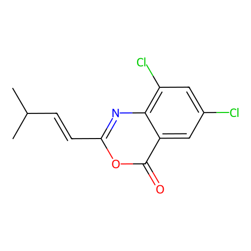 6,8-Dichloro-2-(3-methylbut-1-enyl)-3,1-benzoxazin-4-one structure