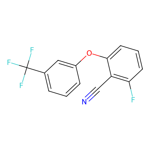 2-Fluoro-6-[3-(trifluoromethyl)phenoxy]benzonitrile structure
