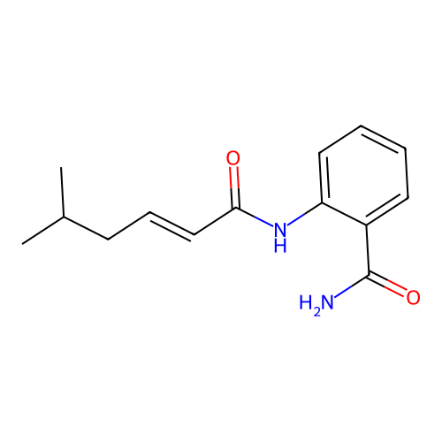 2-(5-Methylhex-2-enoylamino)benzamide structure