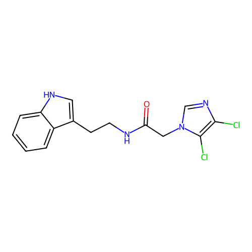 2-(4,5-dichloro-1H-imidazol-1-yl)-N-[2-(1H-indol-3-yl)ethyl]acetamide structure
