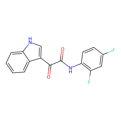N-(2,4-difluorophenyl)-2-(1H-indol-3-yl)-2-oxoacetamide structure