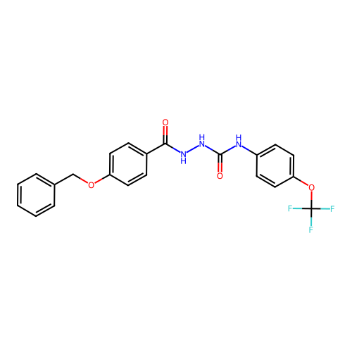 1-[(4-Phenylmethoxybenzoyl)amino]-3-[4-(trifluoromethoxy)phenyl]urea structure