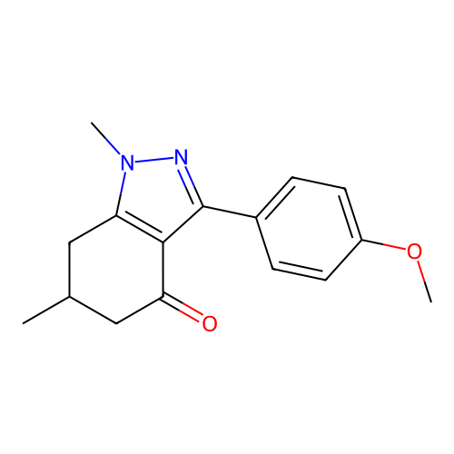 3-(4-methoxyphenyl)-1,6-dimethyl-6,7-dihydro-5H-indazol-4-one structure
