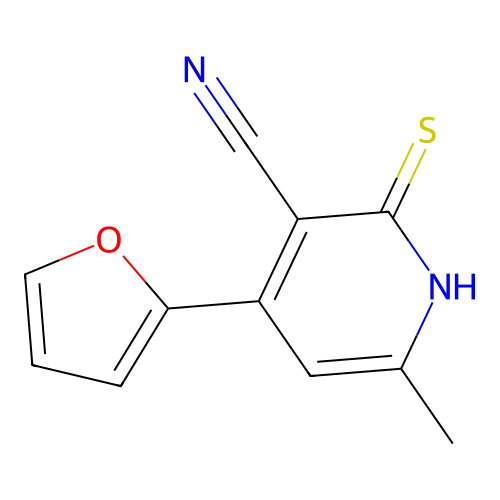 4-(Furan-2-yl)-6-methyl-2-sulfanylpyridine-3-carbonitrile structure