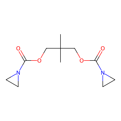 [3-(Aziridine-1-carbonyloxy)-2,2-dimethylpropyl] aziridine-1-carboxylate structure