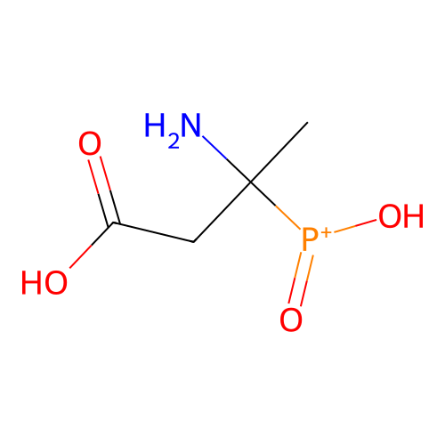 alpha-Amino-alpha-methyl-beta-carboxyethanephosphinic acid structure