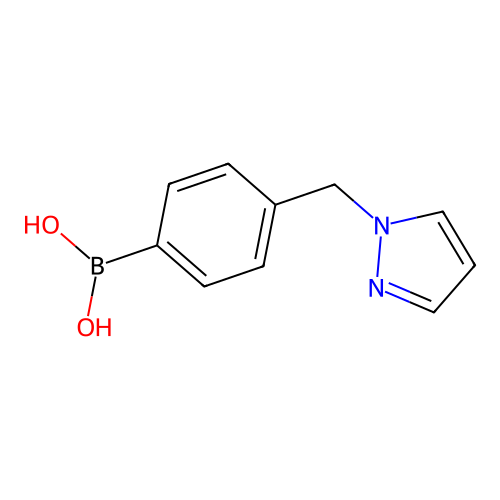 (4-((1H-Pyrazol-1-yl)methyl)phenyl)boronic acid structure