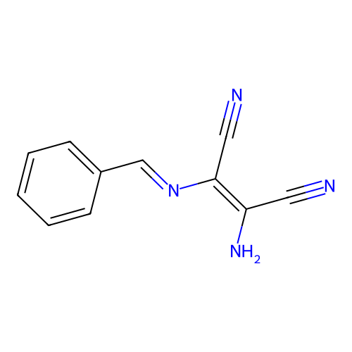 2-Amino-3-(benzylideneamino)-2-butenedinitrile structure