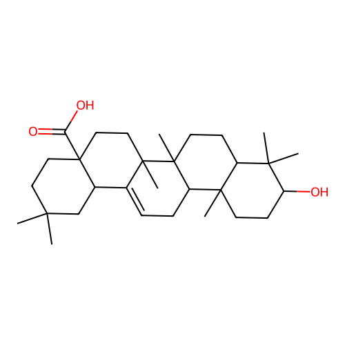 3-Hydroxyolean-12-en-28-oic acid structure