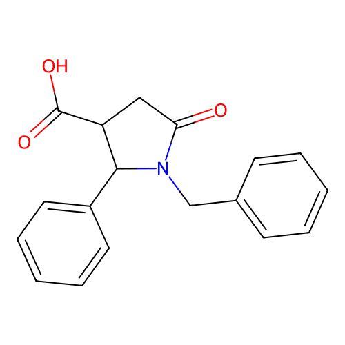 1-Benzyl-5-oxo-2-phenylpyrrolidine-3-carboxylic acid structure