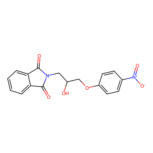 1H-Isoindole-1,3(2H)-dione, 2-[2-hydroxy-3-(4-nitrophenoxy)propyl]- structure