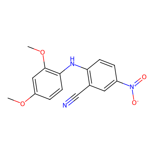 2-[(2,4-Dimethoxyphenyl)amino]-5-nitrobenzonitrile structure