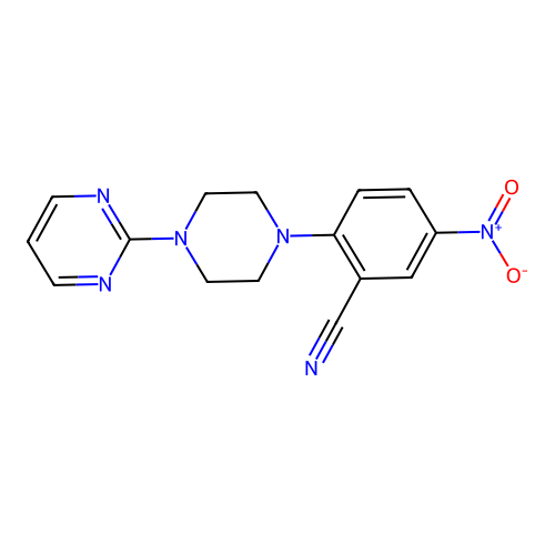 5-Nitro-2-(4-pyrimidin-2-ylpiperazin-1-yl)benzonitrile structure