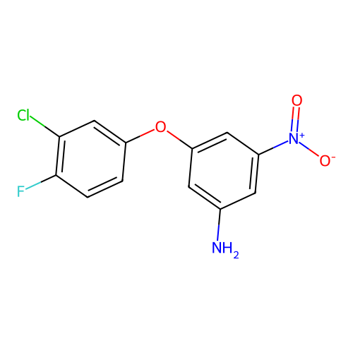 3-(3-Chloro-4-fluorophenoxy)-5-nitroaniline structure