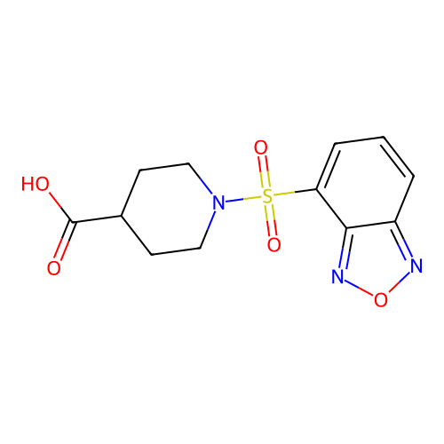 1-(2,1,3-Benzoxadiazol-4-ylsulfonyl)piperidine-4-carboxylic acid structure