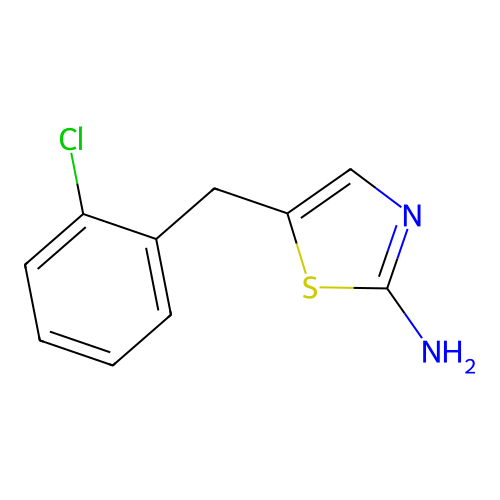 5-[(2-氯苯基)甲基]-1,3-噻唑-2-胺 structure