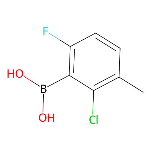 2-Chloro-6-fluoro-3-methylphenylboronic acid structure