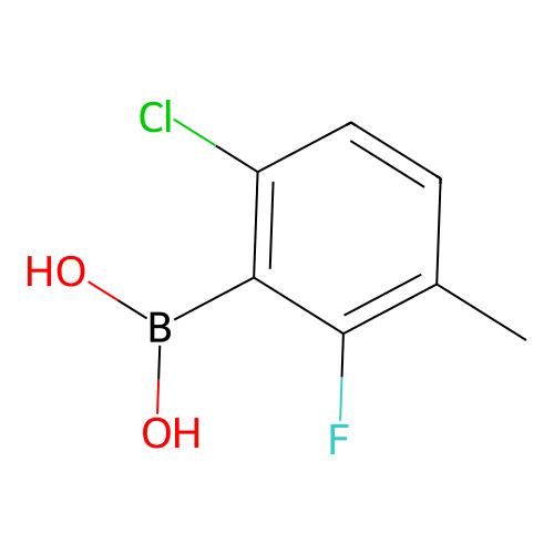 2-Chloro-6-fluoro-5-methylphenylboronic acid structure