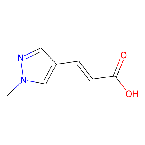3-(1-Methylpyrazol-4-yl)prop-2-enoic acid structure