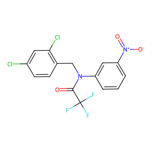 N-(2,4-dichlorobenzyl)-2,2,2-trifluoro-N-(3-nitrophenyl)acetamide structure