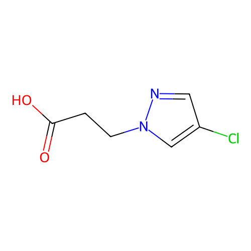 3-(4-chloro-1H-pyrazol-1-yl)propanoic acid structure