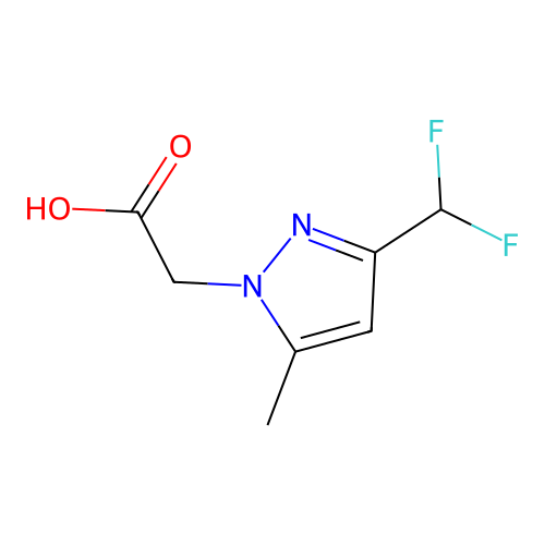 2-(3-(difluoromethyl)-5-methyl-1H-pyrazol-1-yl)acetic acid structure