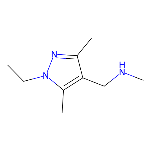 [(1-ethyl-3,5-dimethyl-1H-pyrazol-4-yl)methyl](methyl)amine structure